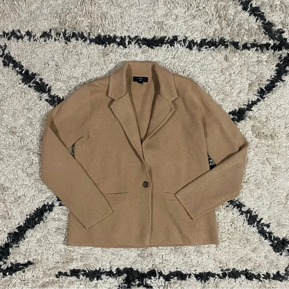 J.Crew 365 Sophia Camel Color Merino Wool Sweater Blazer - Picture 2 of 10